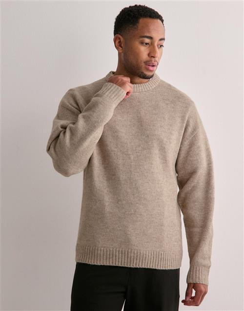 Jack & Jones Jorollie Knit Crew Neck Sn Striktrøjer Beige