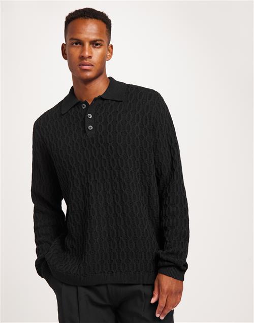 Only & Sons Onsleonard Life Reg 7 Polo Knit Cs Langærmede polotrøjer Sort