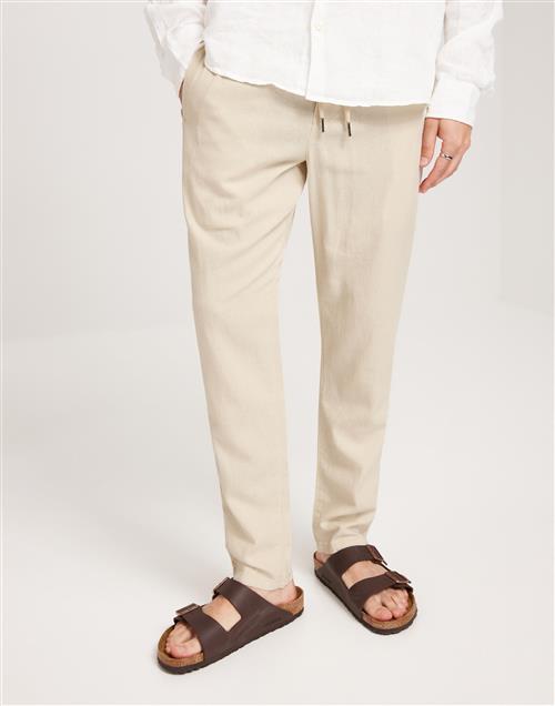 Solid SDTaiz PA Linen Pants Slacks Beige