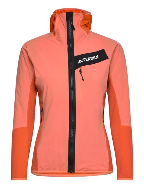 adidas Terrex Terrex Techrock Hooded Wind Fleece Jacket Adidas Terrex Orange