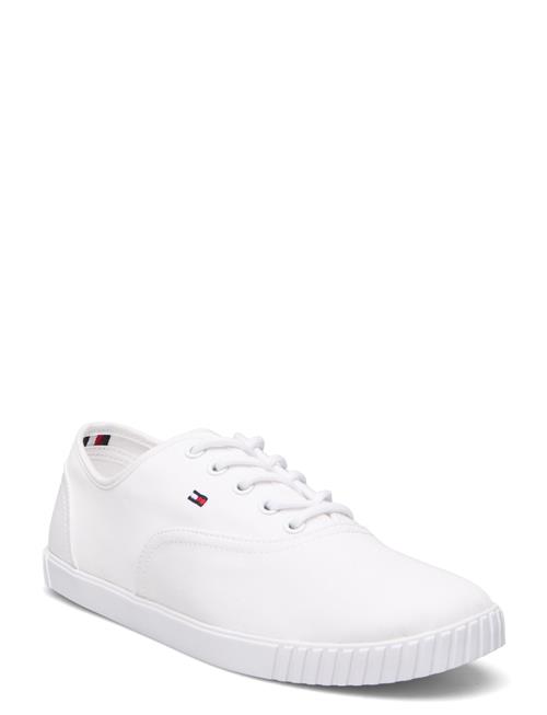 Tommy Hilfiger Canvas Lace Up Sneaker Tommy Hilfiger White