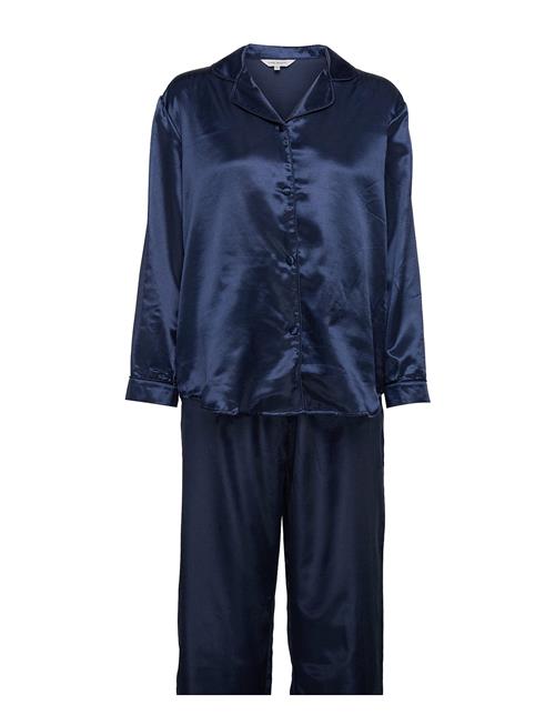 Se Lady Avenue Satin Long Sleeve Pyjamas Lady Avenue Blue ved Booztlet