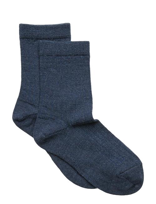 mp Denmark Wool Rib Socks Mp Denmark Blue