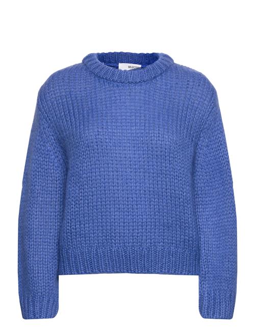 Selected Femme Slfsuanne Ls Knit O-Neck B Selected Femme Blue