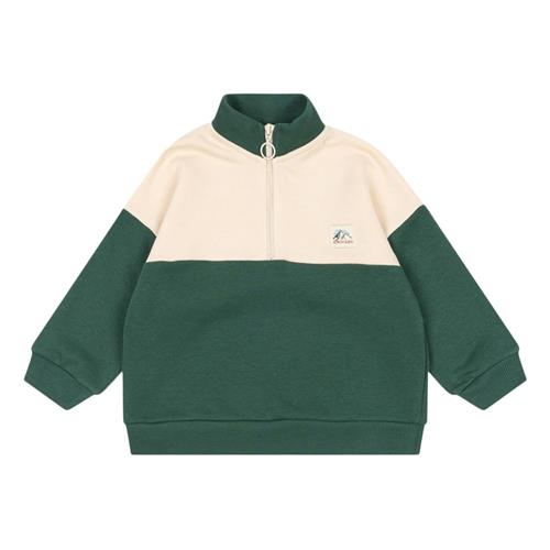 Konges Sløjd Lou Half Zip Sweat Ocs - Smoke Pine | Grønn | 12 months