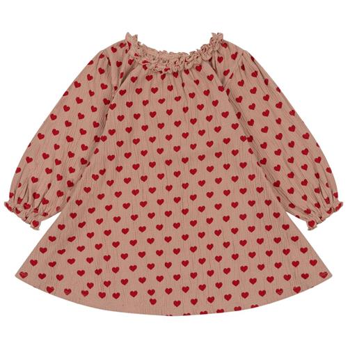 Se Konges Sløjd Chleo Dress Ocs - Coeur Mahogany | Rød | 4 years ved Babyshop