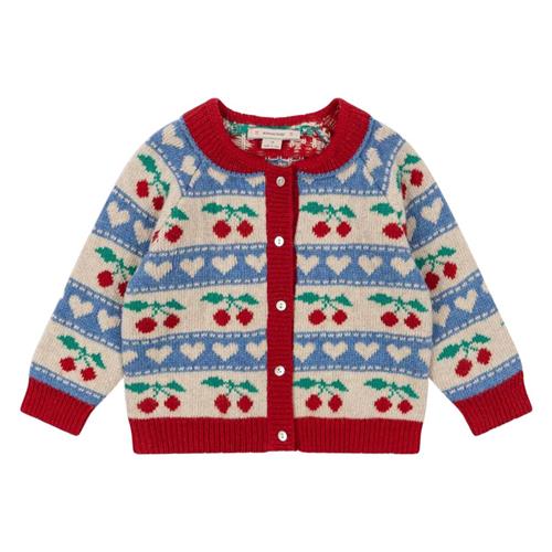 Se Konges Sløjd Belou Knit Cardigan - Cherry Stripe | Lyserød | 9-10 years ved Babyshop