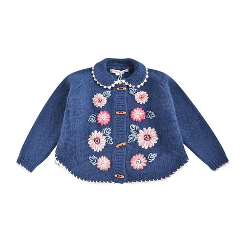 Se Louise Misha Khella Strikket Slag Til Baby Ink Blue | Blå | 12 months ved Babyshop