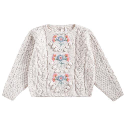 Louise Misha Vinia Strikket Baby Sweater Cremefarvet |  | 18 months