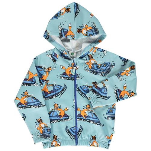 Småfolk Hoodie with snowmobile Stratosphere Stratosphere Hoodie Bomuld Stratosphere Blue | Blå | 5-6 years