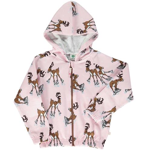 Se Småfolk Hoodie with reindeer Icy Pink Rensdyr Hoodie Icy Pink | Lyserød | 2-3 years ved Babyshop