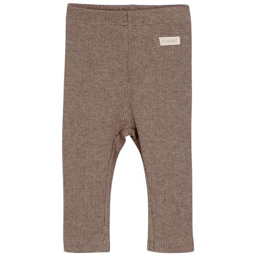 Fixoni Leggings Mélange Rib Deep Taupe | Brun | 68 cm