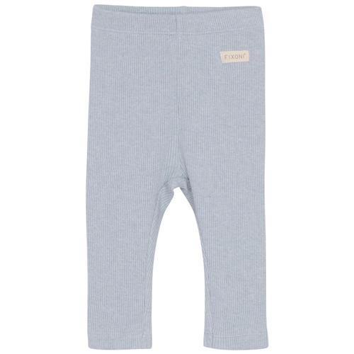 Se Fixoni Leggings Mélange Rib Zen Blue Zen Blue Rib Leggings | Blå | 56 cm ved Babyshop