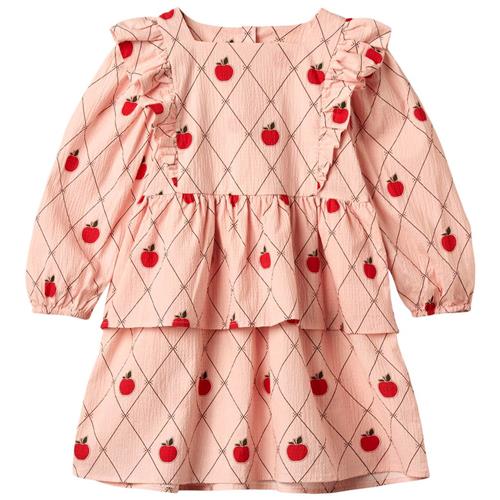 Fliink Apple LS Kjole Peach Whip All Over Print | Lyserød | 5 years