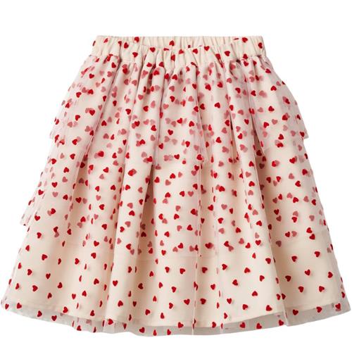 Fliink Tulle Skirt Sandshell Pompeian Red | Beige | 6 years