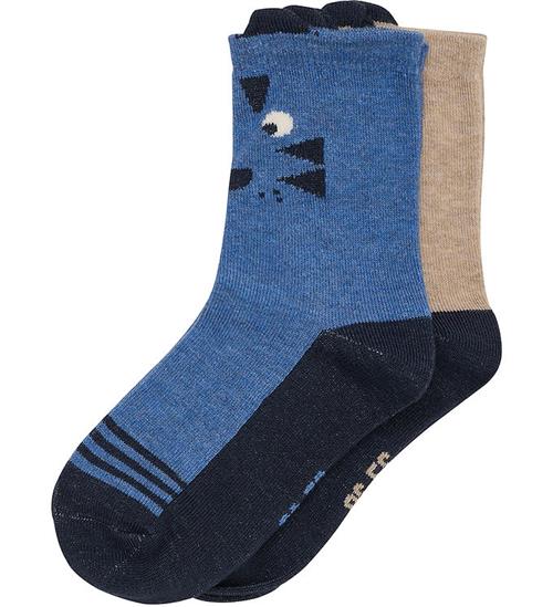 Se Minymo Strømper - 2 pak - Deep Navy ved KidsWorld