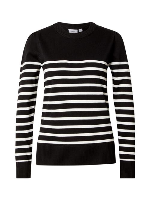 SAINT TROPEZ Pullover 'Mila'  sort / hvid