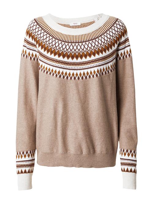 ESPRIT Pullover  brun / taupe / hvid