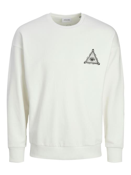 Se JACK & JONES Sweatshirt 'JJMYSTIC'  sort / hvid ved About You