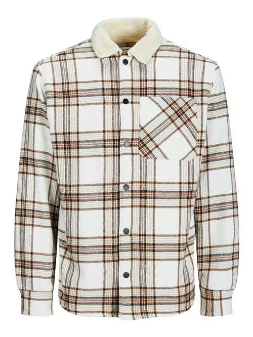 JACK & JONES Skjorte 'JJZA'  beige / brun / hvid