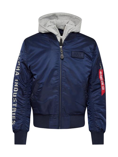 ALPHA INDUSTRIES Overgangsjakke  navy / grå-meleret / rød / hvid