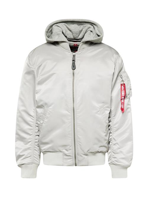 ALPHA INDUSTRIES Overgangsjakke 'MA-1 ZH'  lysegrå / rød