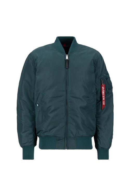 ALPHA INDUSTRIES Overgangsjakke 'MA-1 VF 59'  petroleum / blodrød