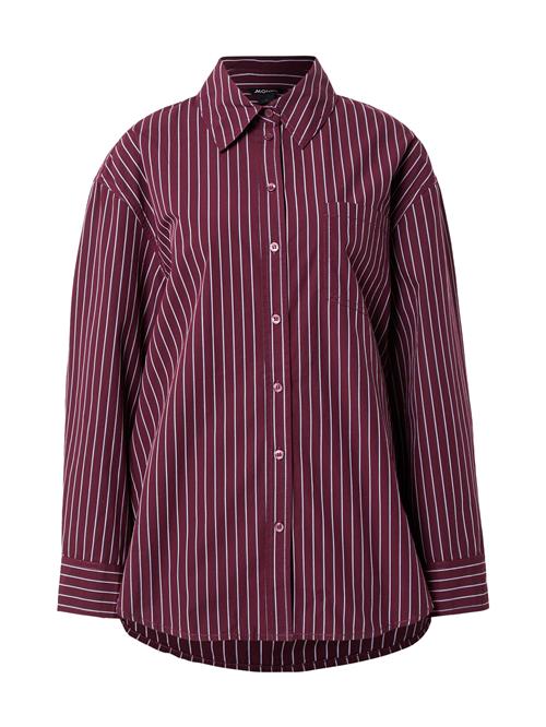 Monki Bluse  himmelblå / bordeaux