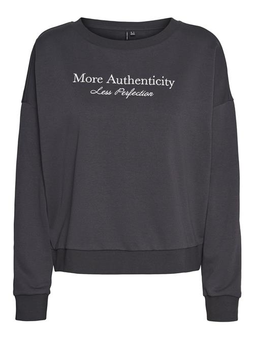 Se VERO MODA Sweatshirt 'VMCyan'  antracit / hvid ved About You