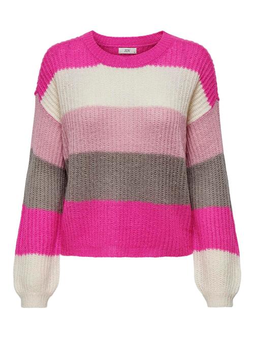 Se JDY Pullover 'JDYBADUT'  grå-meleret / fuchsia / gammelrosa / naturhvid ved About You