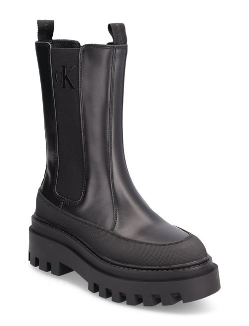 Se Calvin Klein Flatform Chelsea Boot Lth Wn Calvin Klein Black ved Booztlet