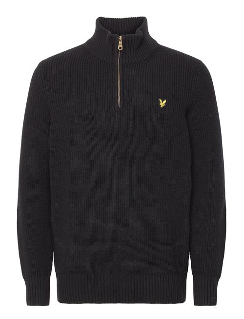 Se Lyle & Scott Ribbed Quarter Zip Jumper Lyle & Scott Black ved Booztlet