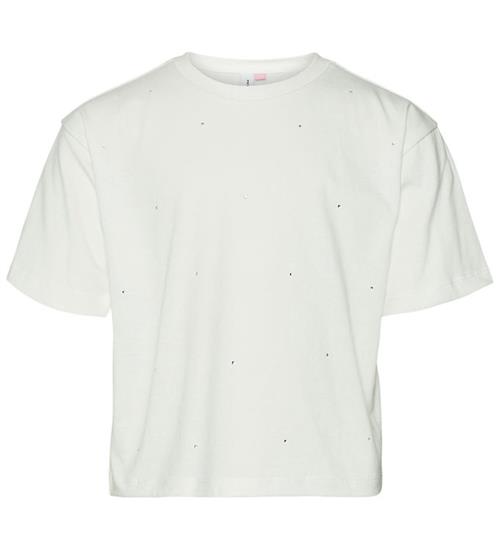 Vero Moda Girl T-shirt - VmSparkling - Snow White/Rhine Stone