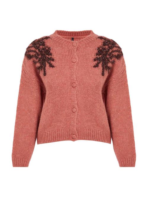 Trendyol Cardigan  choko / pastelrød