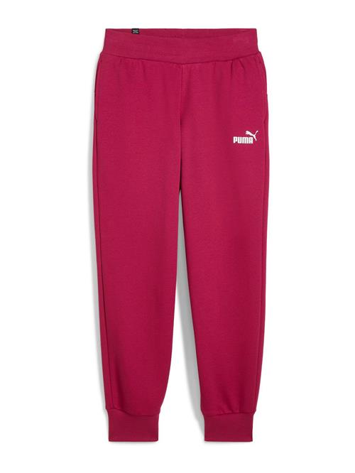 Se PUMA Sportsbukser 'Essentials'  mørk pink / hvid ved About You