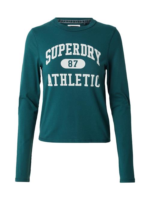 Se Superdry Shirts 'ATHLETIC'  mørkegrøn / hvid ved About You