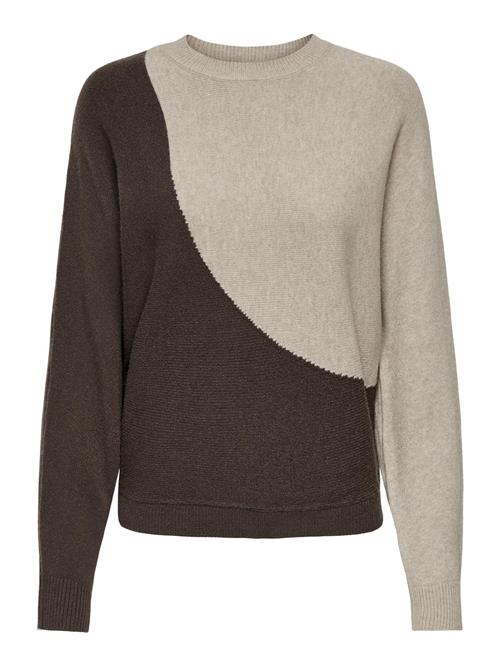 Se JDY Pullover 'JDYMarco Mia'  beige-meleret / choko ved About You