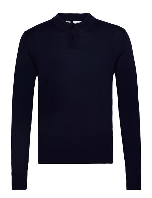 Selected Homme Slhtown Merino Coolmax Knit Polo Noos Selected Homme Navy