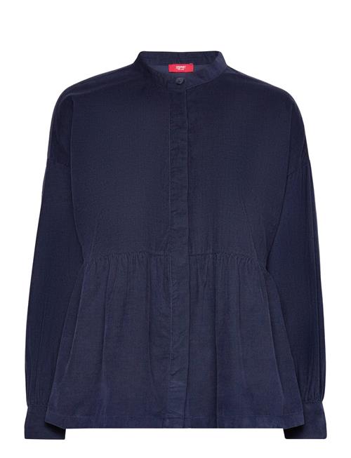 Se Esprit Casual Women Blouses Woven Long Sleeve Esprit Casual Navy ved Booztlet