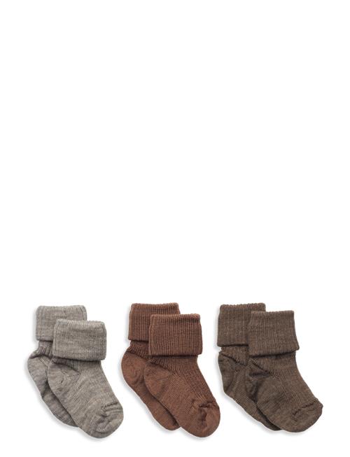 mp Denmark Wool Rib Baby Socks - 3-Pack Mp Denmark Patterned