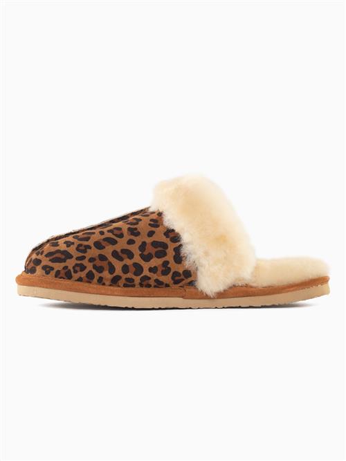 Se Minnetonka Pantoletter 'Leopard'  creme / brun / sort ved About You