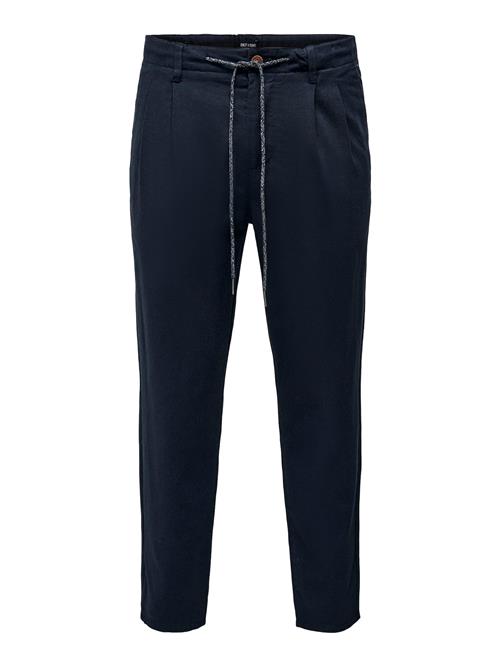 Only & Sons Bukser med lægfolder 'LEO'  navy