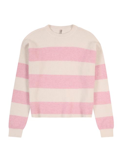 KIDS ONLY Pullover 'KOGFRANCA'  lys pink / uldhvid