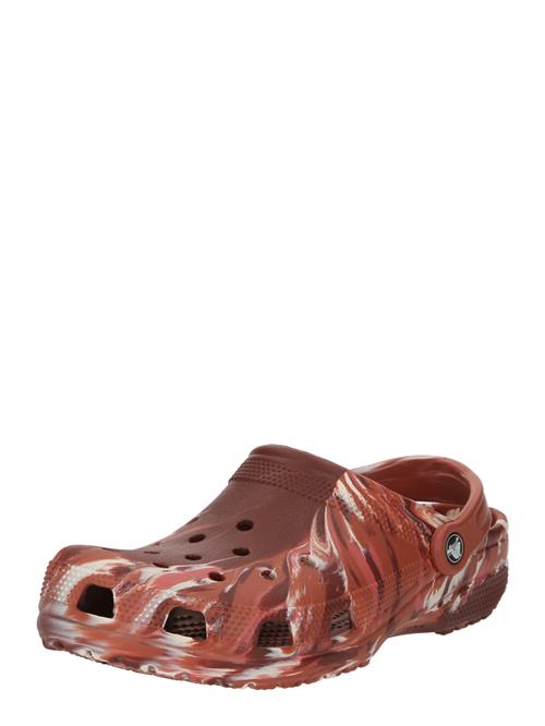 Crocs Træsko 'Classic Marbled'  kastaniebrun / choko / lysegrå