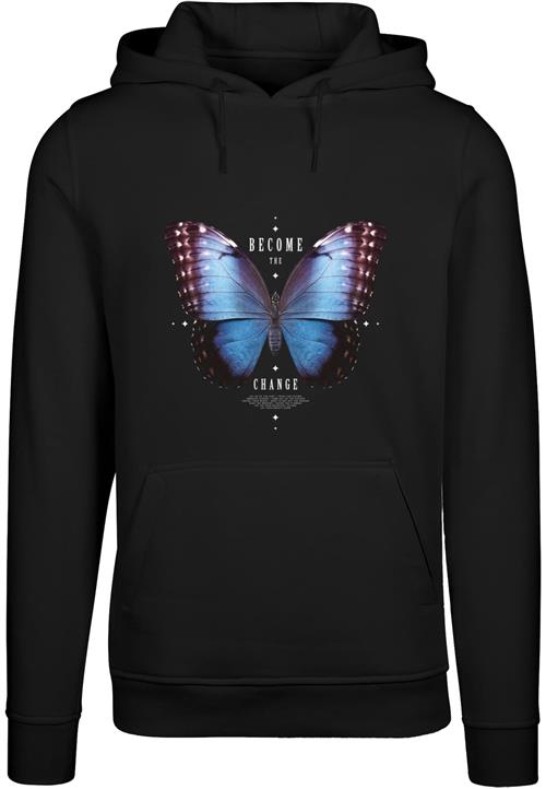 Se Mister Tee Sweatshirt 'Become The Change'  azur / brombær / sort / hvid ved About You