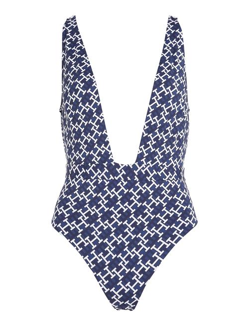 Tommy Hilfiger Plunge Piece Print Tommy Hilfiger Navy