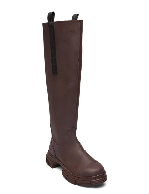 Ganni Recycled Rubber Country Boot Ganni Burgundy