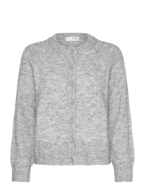 Selected Femme Slfrena Ls Knit Cardigan Camp Selected Femme Grey