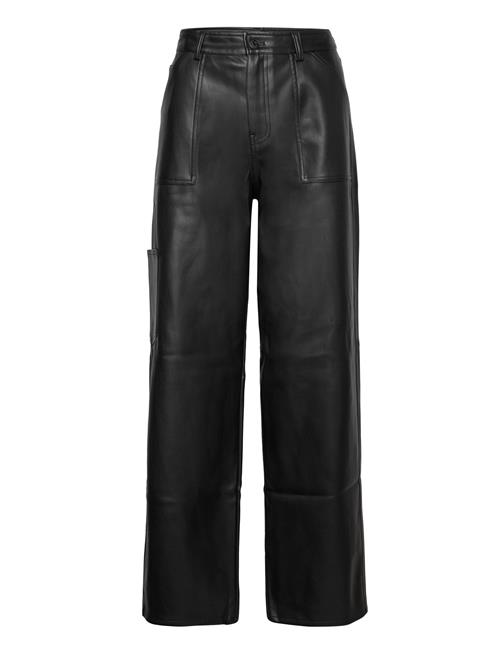 Se Tommy Jeans Tjw Daisy Lr Baggy Pleather Pant Tommy Jeans Black ved Booztlet