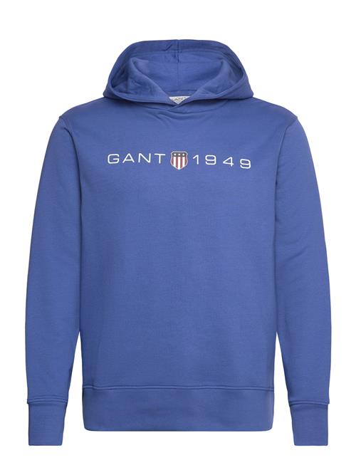 Se GANT Printed Graphic Hoodie GANT Blue ved Booztlet